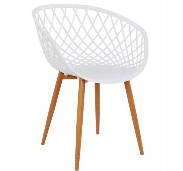 ΠΟΛΥΘΡΟΝΑ ΠΟΛΥΠΡΟΠΥΛΕΝΙΟΥ ΛΕΥΚΗ ΜΕ ΜΕΤΑΛΛΙΚΑ ΠΟΔΙΑ ΑΠΟΜΙΜΗΣΗ ΞΥΛΟΥ ARIADNE HM8001.01 62,5x56x80 εκ.