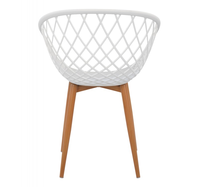 ΠΟΛΥΘΡΟΝΑ ΠΟΛΥΠΡΟΠΥΛΕΝΙΟΥ ΛΕΥΚΗ ΜΕ ΜΕΤΑΛΛΙΚΑ ΠΟΔΙΑ ΑΠΟΜΙΜΗΣΗ ΞΥΛΟΥ ARIADNE HM8001.01 62,5x56x80 εκ.