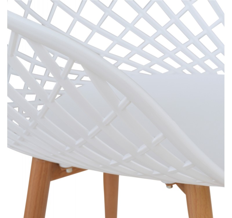 ΠΟΛΥΘΡΟΝΑ ΠΟΛΥΠΡΟΠΥΛΕΝΙΟΥ ΛΕΥΚΗ ΜΕ ΜΕΤΑΛΛΙΚΑ ΠΟΔΙΑ ΑΠΟΜΙΜΗΣΗ ΞΥΛΟΥ ARIADNE HM8001.01 62,5x56x80 εκ.