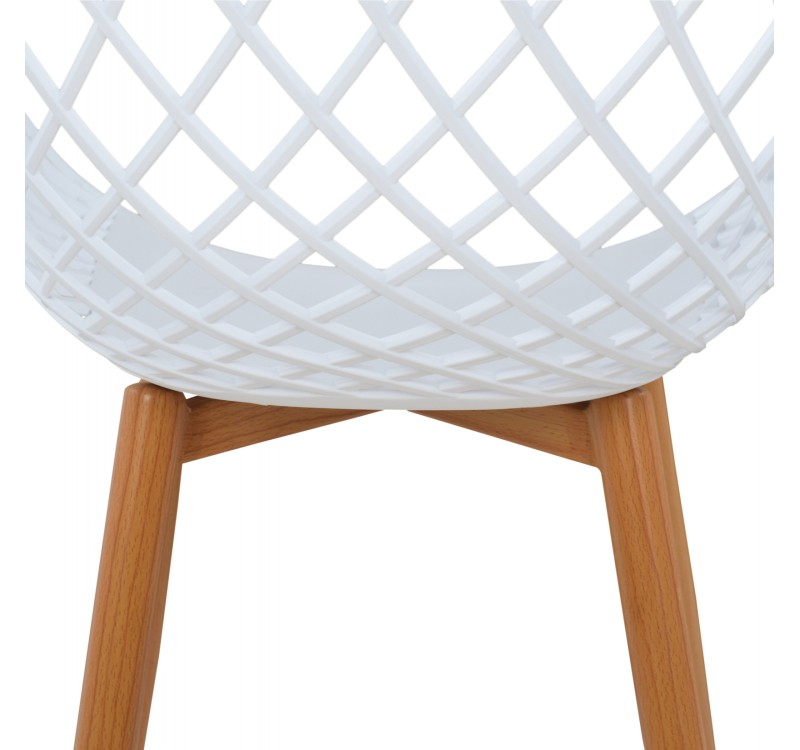 ΠΟΛΥΘΡΟΝΑ ΠΟΛΥΠΡΟΠΥΛΕΝΙΟΥ ΛΕΥΚΗ ΜΕ ΜΕΤΑΛΛΙΚΑ ΠΟΔΙΑ ΑΠΟΜΙΜΗΣΗ ΞΥΛΟΥ ARIADNE HM8001.01 62,5x56x80 εκ.