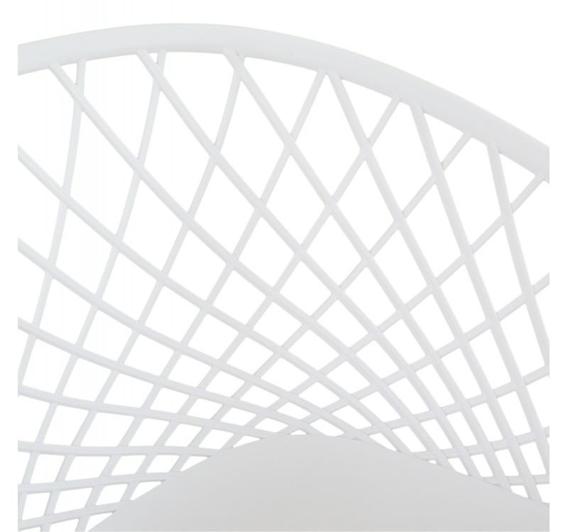 ΠΟΛΥΘΡΟΝΑ ΠΟΛΥΠΡΟΠΥΛΕΝΙΟΥ ΛΕΥΚΗ ΜΕ ΜΕΤΑΛΛΙΚΑ ΠΟΔΙΑ ΑΠΟΜΙΜΗΣΗ ΞΥΛΟΥ ARIADNE HM8001.01 62,5x56x80 εκ.