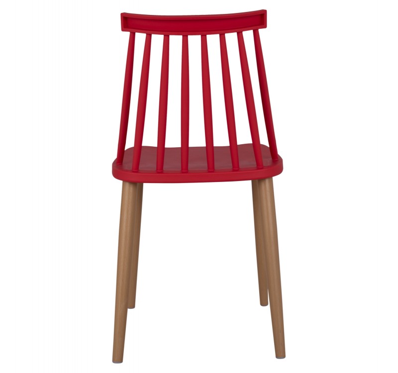 ΚΑΡΕΚΛΑ ΤΡΑΠΕΖΑΡΙΑΣ HM8052.07 VANESSA ΚΟΚΚΙΝΗ ΜΕ ΜΕΤΑΛΛΙΚΑ ΠΟΔΙΑ 42,5x47x81,5 εκ.