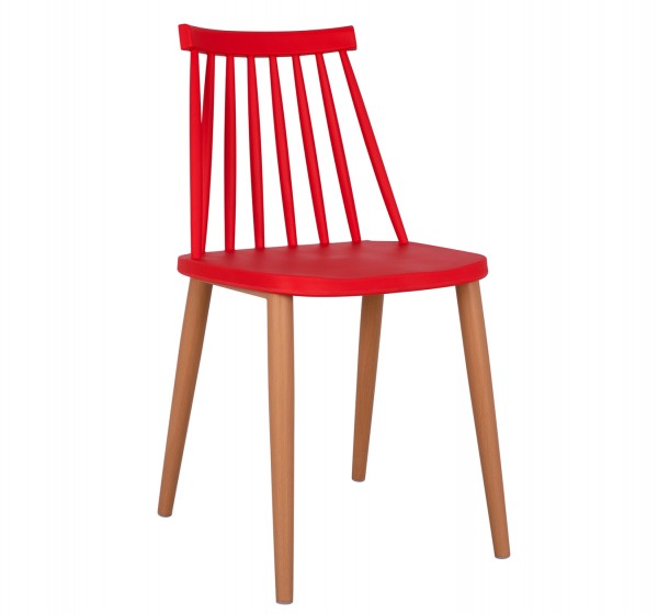 ΚΑΡΕΚΛΑ ΤΡΑΠΕΖΑΡΙΑΣ HM8052.07 VANESSA ΚΟΚΚΙΝΗ ΜΕ ΜΕΤΑΛΛΙΚΑ ΠΟΔΙΑ 42,5x47x81,5 εκ.