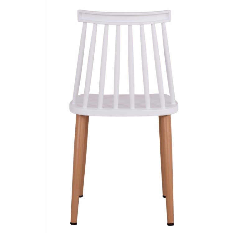 ΚΑΡΕΚΛΑ ΤΡΑΠΕΖΑΡΙΑΣ HM8052.01 VANESSA ΛΕΥΚΗ ΜΕ ΜΕΤΑΛΛΙΚΑ ΠΟΔΙΑ 43x46,5x82 εκ.