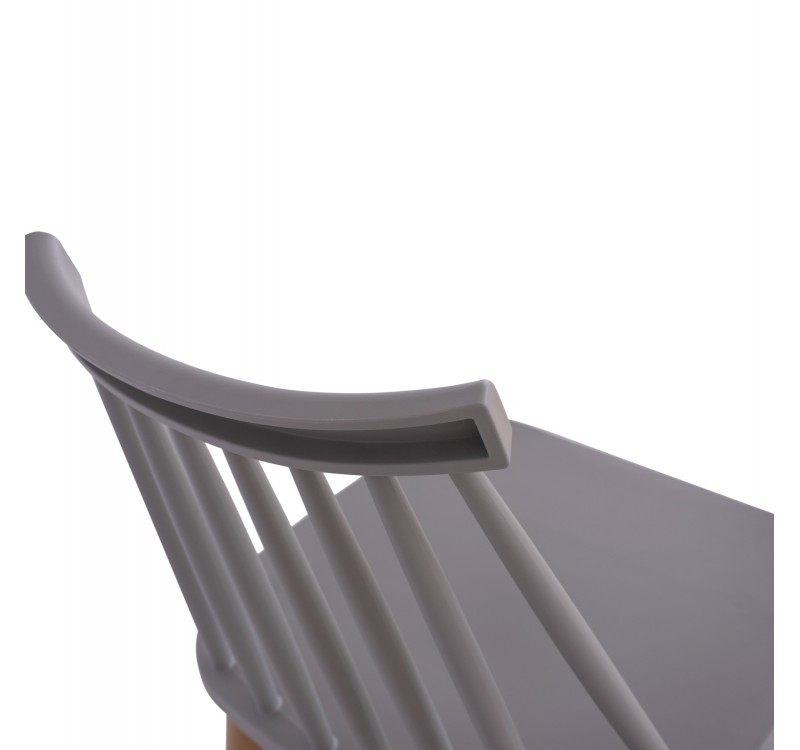 ΚΑΡΕΚΛΑ ΤΡΑΠΕΖΑΡΙΑΣ HM8052.10 VANESSA ΓΚΡΙ ΜΕ ΜΕΤΑΛΛΙΚΑ ΠΟΔΙΑ 43x46,5x82 εκ.