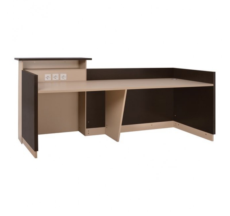 ΓΡΑΦΕΙΟ ΥΠΟΔΟΧΗΣ DALTON HM2068.01 ΜΕΛΑΜΙΝΗ ΣΕ WENGE-ΜΠΕΖ 240x80x106Υεκ.