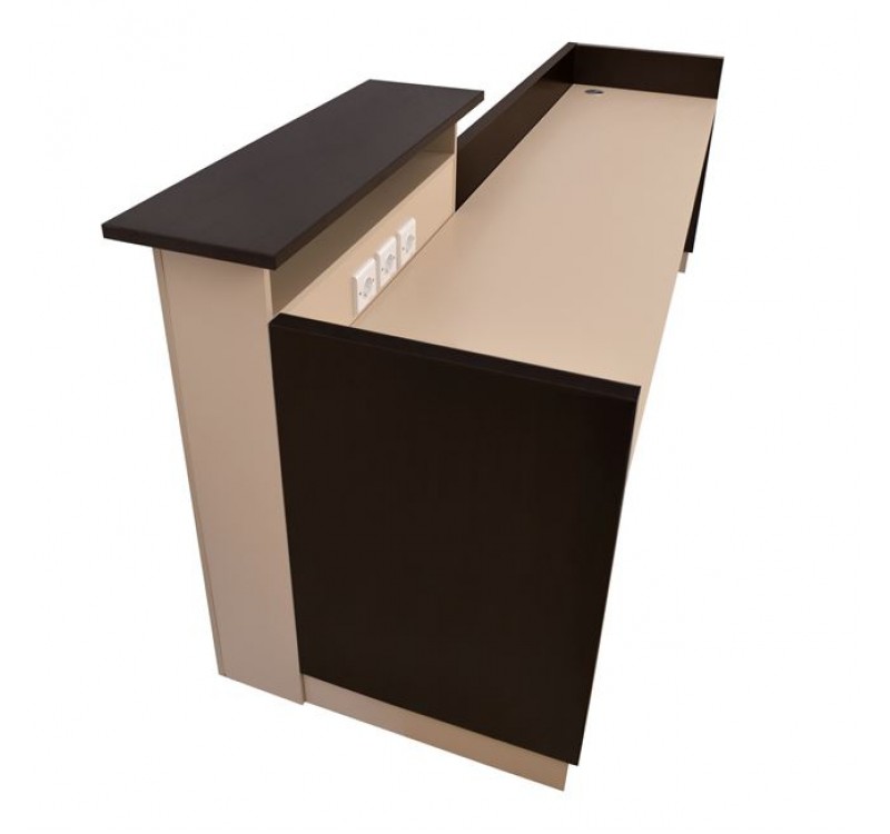 ΓΡΑΦΕΙΟ ΥΠΟΔΟΧΗΣ DALTON HM2068.01 ΜΕΛΑΜΙΝΗ ΣΕ WENGE-ΜΠΕΖ 240x80x106Υεκ.