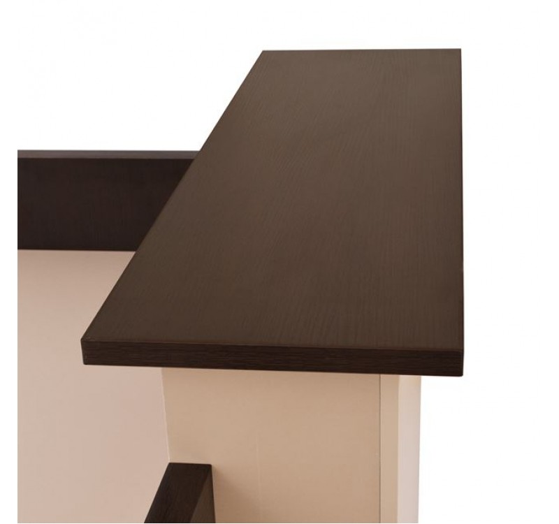 ΓΡΑΦΕΙΟ ΥΠΟΔΟΧΗΣ DALTON HM2068.01 ΜΕΛΑΜΙΝΗ ΣΕ WENGE-ΜΠΕΖ 240x80x106Υεκ.