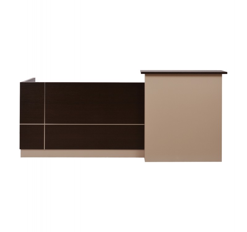 ΓΡΑΦΕΙΟ ΥΠΟΔΟΧΗΣ DALTON HM2068.01 ΜΕΛΑΜΙΝΗ ΣΕ WENGE-ΜΠΕΖ 240x80x106Υεκ.