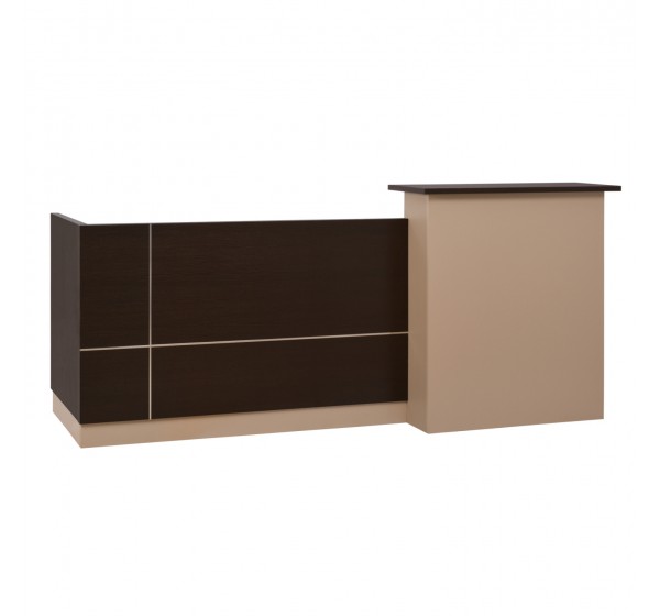 ΓΡΑΦΕΙΟ ΥΠΟΔΟΧΗΣ DALTON HM2068.01 ΜΕΛΑΜΙΝΗ ΣΕ WENGE-ΜΠΕΖ 240x80x106Υεκ.
