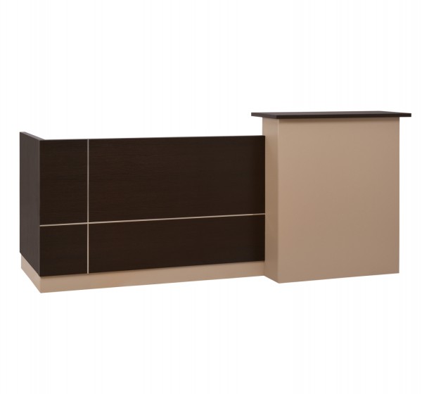 ΓΡΑΦΕΙΟ ΥΠΟΔΟΧΗΣ DALTON HM2068.01 ΜΕΛΑΜΙΝΗ ΣΕ WENGE-ΜΠΕΖ 240x80x106Υεκ.