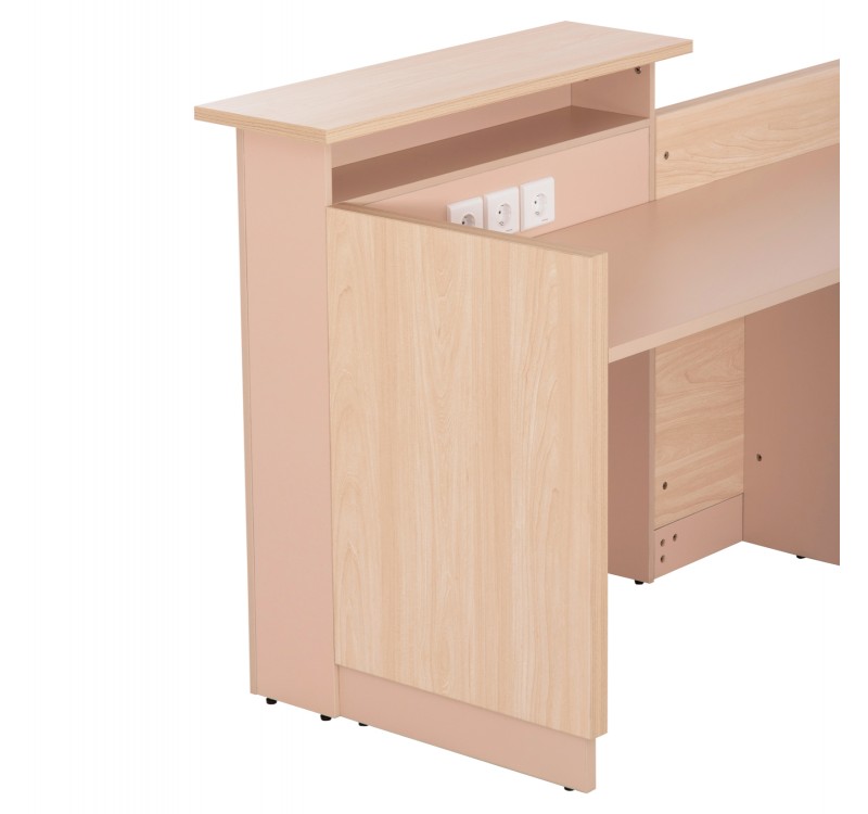 ΓΡΑΦΕΙΟ ΥΠΟΔΟΧΗΣ DALTON HM2068.02 ΜΕΛΑΜΙΝΗ ΣΕ SONAMA-ΜΠΕΖ 240x80x106Υεκ.