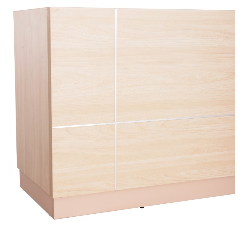 ΓΡΑΦΕΙΟ ΥΠΟΔΟΧΗΣ DALTON HM2068.02 ΜΕΛΑΜΙΝΗ ΣΕ SONAMA-ΜΠΕΖ 240x80x106Υεκ.