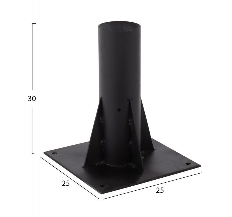 ΜΑΥΡΗ ΒΑΣΗ ΟΜΠΡΕΛΑΣ ΨΑΘΙΝΗΣ ΤΕΤΡΑΓΩΝΗ HM5656 25x25x30Υ εκ. ΒΑΡΈΩΣ ΤΥΠΟΥ