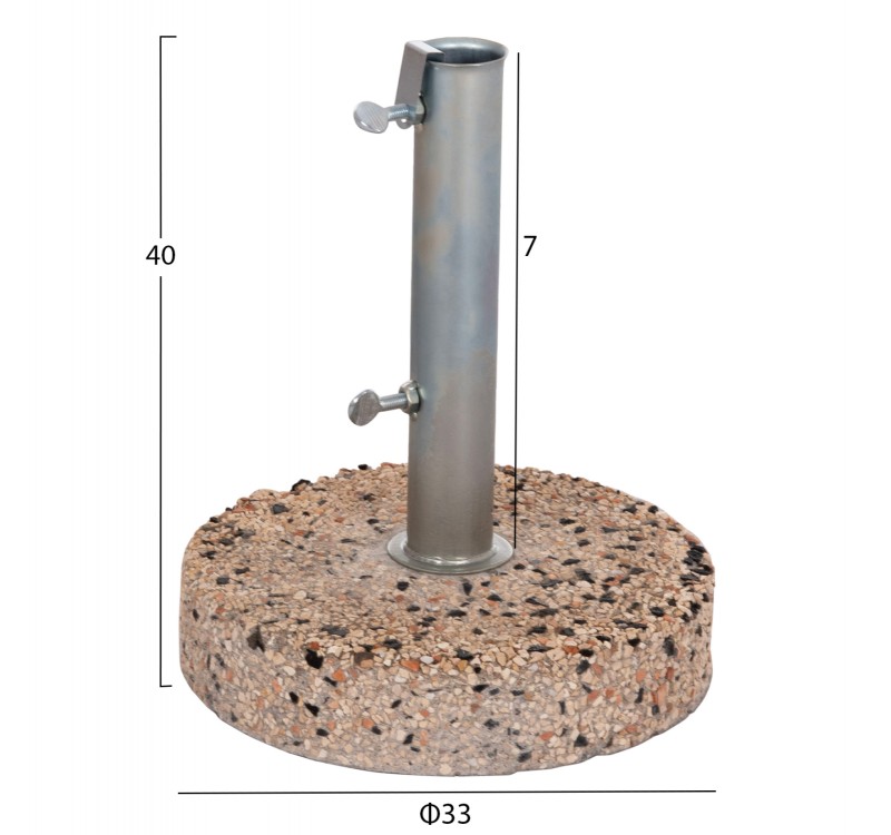 ΒΑΣΗ ΟΜΠΡΕΛΑΣ ΨΗΦΙΔΑ 15KG HM5476.15 ΜΕ ΣΩΛΗΝΑ ΔΙΑΜΕΤΡΟΥ Φ52