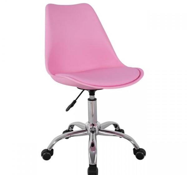 ΚΑΡΕΚΛΑ ΓΡΑΦΕΙΟΥ VEGAS HM1052.05 ΡΟΖ 48x56x95 cm