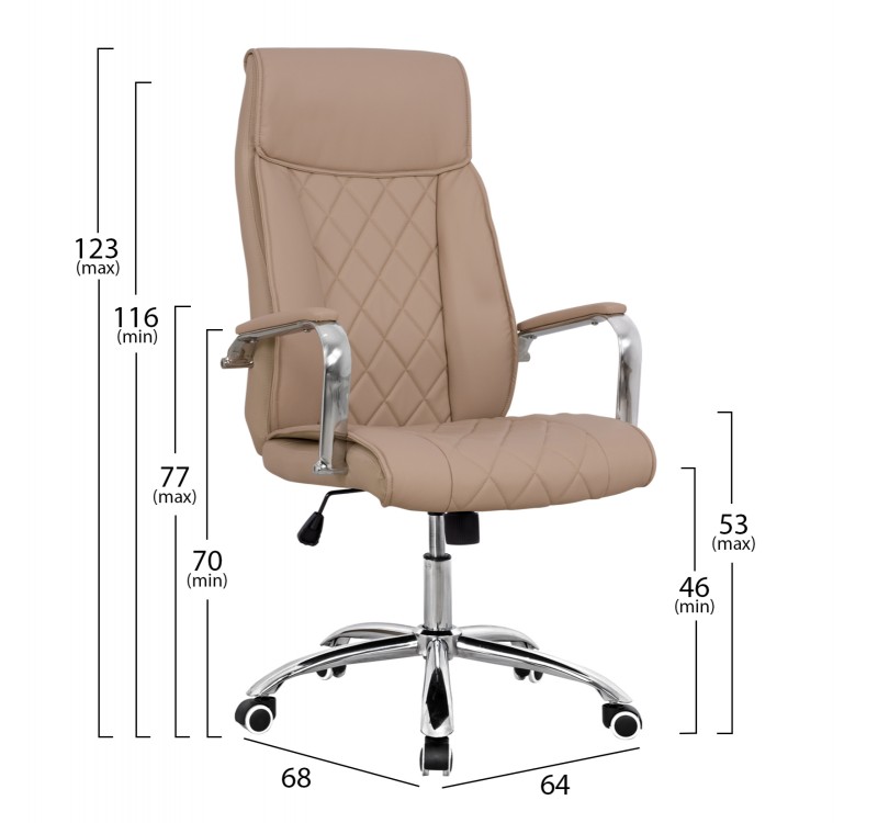 ΚΑΡΕΚΛΑ ΓΡΑΦΕΙΟΥ SHAILA HM1104.07 ΣΕ ΧΡΩΜΑ ΕΚΡΟΥ