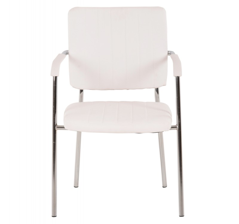 ΚΑΡΕΚΛΑ QUESTA ΜΕ ΜΠΡΑΤΣΑ HM1070.02 ΛΕΥΚΗ 56,5x59x85 cm