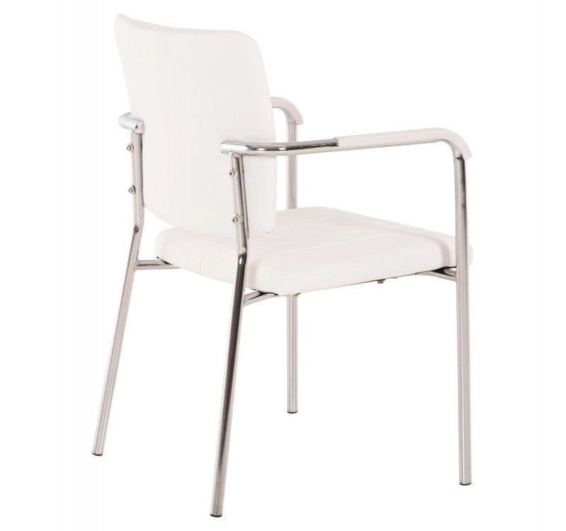 ΚΑΡΕΚΛΑ QUESTA ΜΕ ΜΠΡΑΤΣΑ HM1070.02 ΛΕΥΚΗ 56,5x59x85 cm