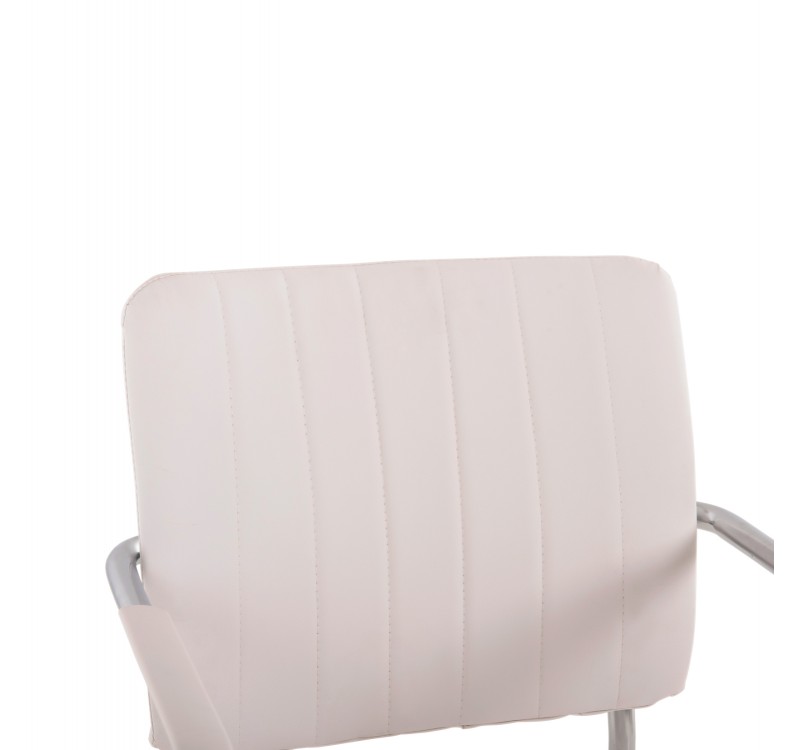 ΚΑΡΕΚΛΑ QUESTA ΜΕ ΜΠΡΑΤΣΑ HM1070.02 ΛΕΥΚΗ 56,5x59x85 cm
