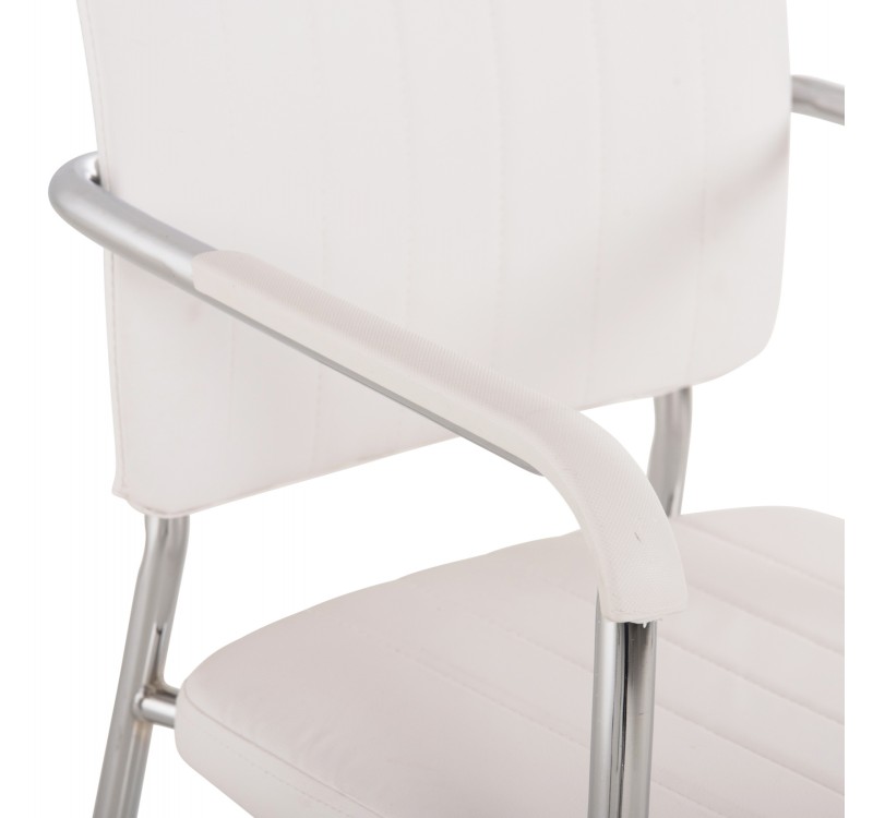 ΚΑΡΕΚΛΑ QUESTA ΜΕ ΜΠΡΑΤΣΑ HM1070.02 ΛΕΥΚΗ 56,5x59x85 cm