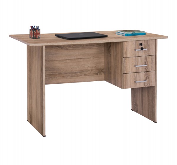 ΓΡΑΦΕΙΟ ΜΕΛΑΜΙΝΗΣ HAYDEN 120x60x75Υεκ. ΜΕ 3 ΣΥΡΤΑΡΙΑ ΣΕ ΧΡΩΜΑ SONAMA HM2268.02