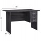 ΓΡΑΦΕΙΟ ΜΕ 3 ΣΥΡΤΑΡΙΑ HAYDEN HM2268.01 ΜΕΛΑΜΙΝΗ ΣΕ ΑΝΘΡΑΚΙ ΧΡΩΜΑ 120x60x75Υεκ