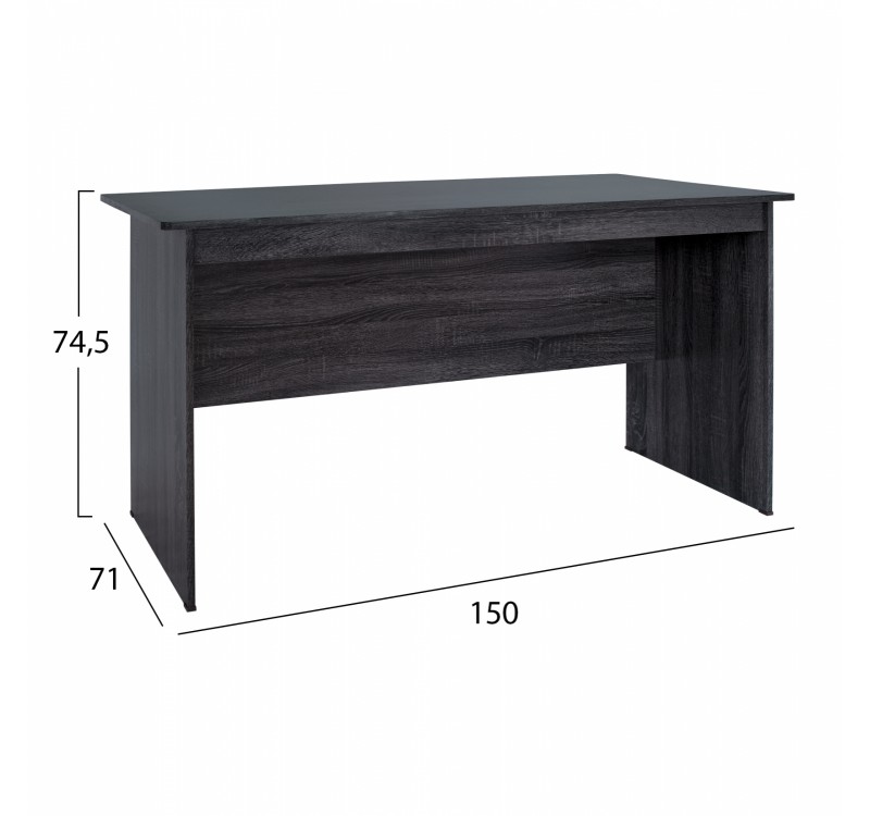 ΓΡΑΦΕΙΟ ΜΕΛΑΜΙΝΗΣ HAYDEN 150x71x74,5 HM2284.01 ΣΕ ΑΝΘΡΑΚΙ ΧΡΩΜΑ