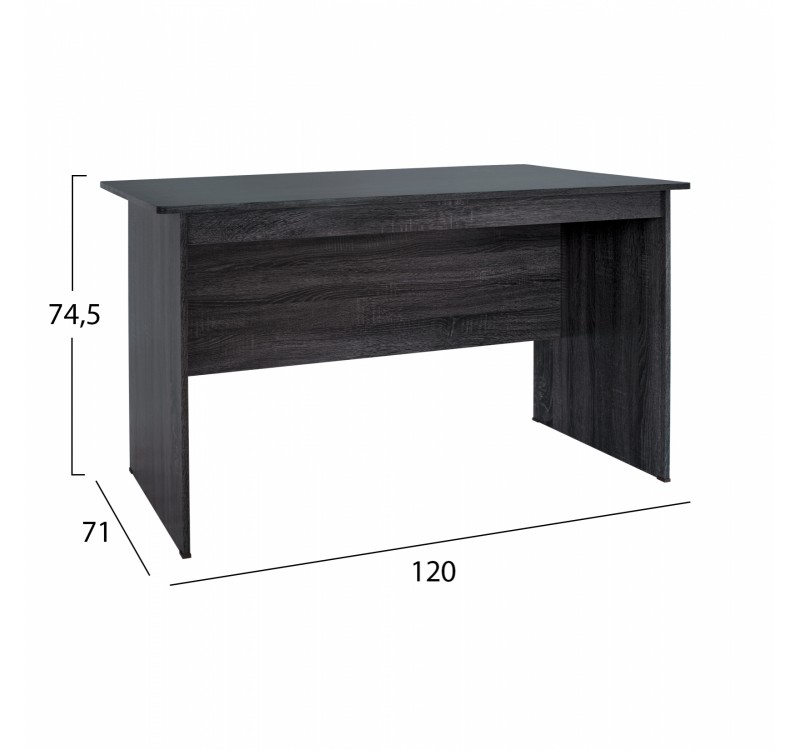 ΓΡΑΦΕΙΟ ΜΕΛΑΜΙΝΗΣ HAYDEN 120x71x74,5 HM2285.01 ΣΕ ΑΝΘΡΑΚΙ ΧΡΩΜΑ