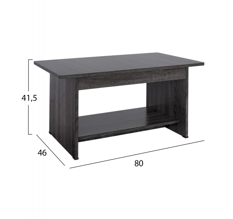 ΤΡΑΠΕΖΑΚΙ ΣΑΛΟΝΙΟΥ HAYDEN HM2286.01 ΣΕ ΑΝΘΡΑΚΙ ΧΡΩΜΑ 80x41,5x46