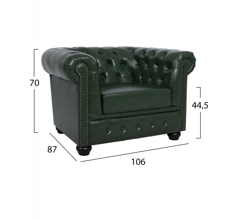 ΠΟΛΥΘΡΟΝΑ T.CHESTERFIELD POLINA HM3011.08 PU ΚΥΠΑΡΙΣΣΙ 106x87x70Y εκ.