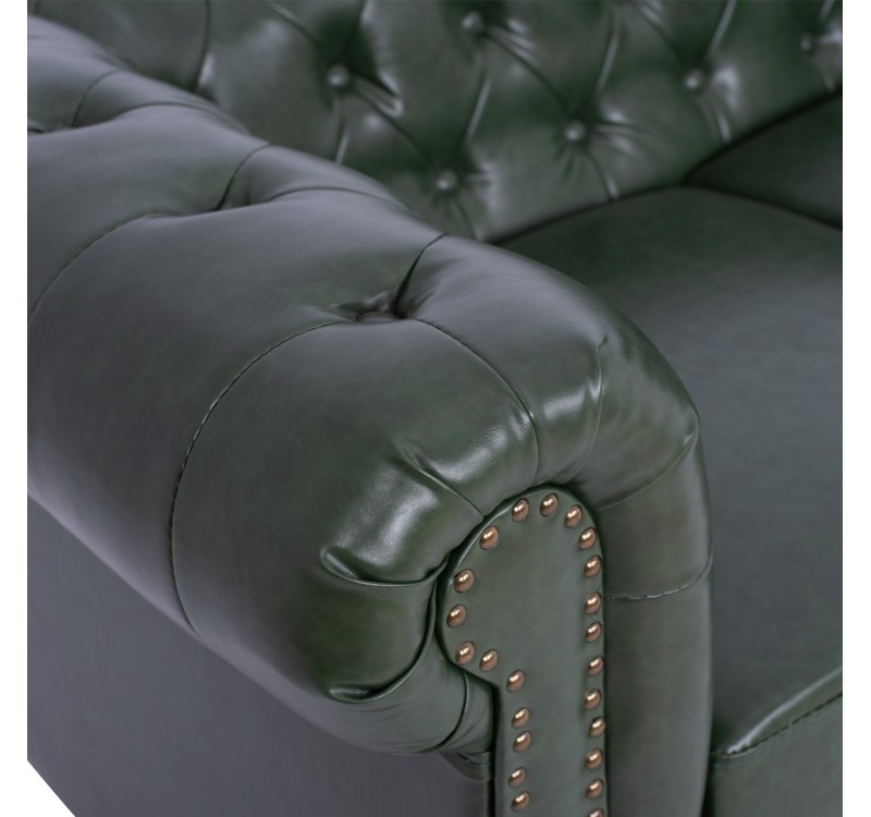 ΚΑΝΑΠΕΣ 2ΘΕΣΙΟΣ T.CHESTERFIELD HM3010.08 ΤΕΧΝΟΔΕΡΜΑ ΚΥΠΑΡΙΣΣΙ 150x90x72 εκ.