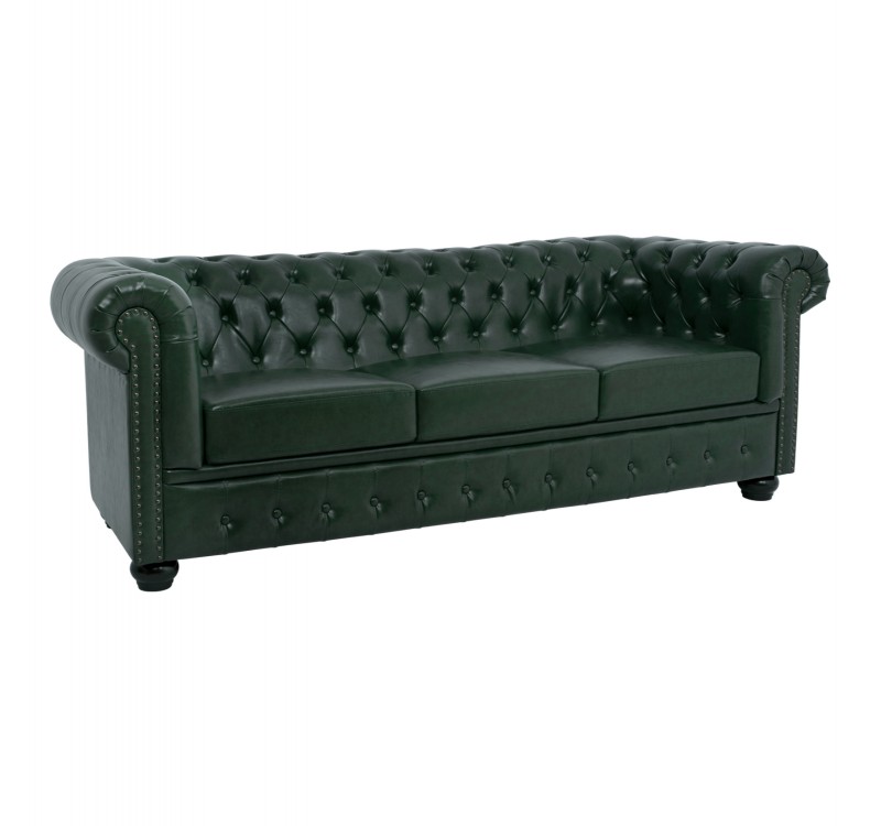 ΚΑΝΑΠΕΣ 3ΘΕΣΙΟΣ T.CHESTERFIELD HM3009.08 ΤΕΧΝΟΔΕΡΜΑ ΚΥΠΑΡΙΣΣΙ 208x90x73 εκ.