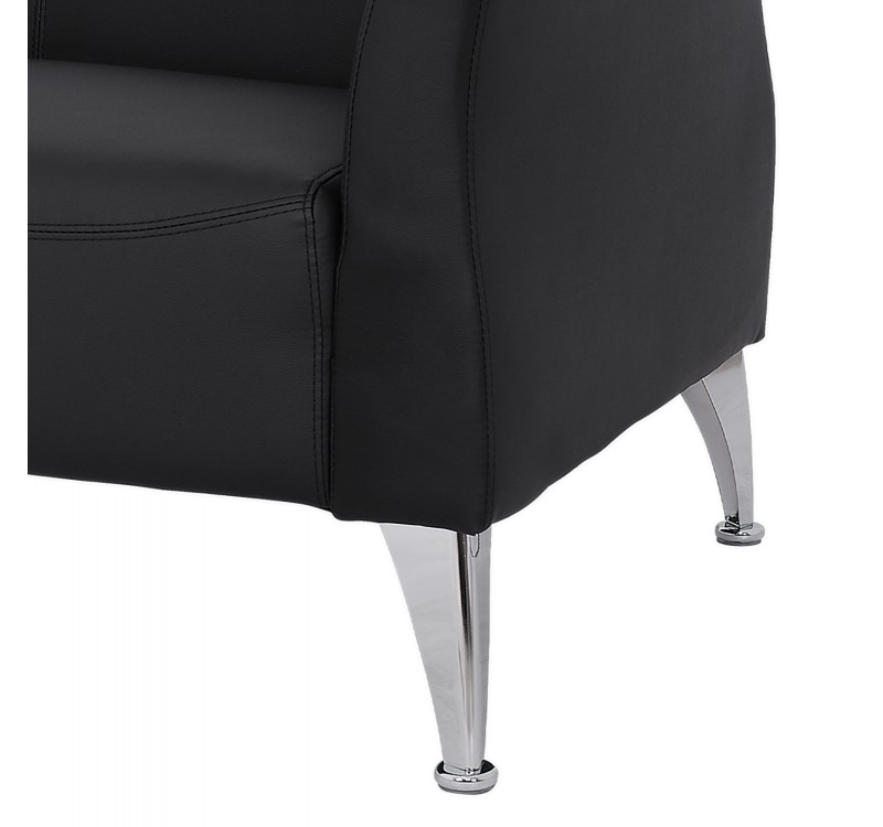 ΚΑΝΑΠΕΣ 2ΘΕΣΙΟΣ KIANA HM3122.21 ΜΕ ΜΑΥΡΟ PU 130x75x71 εκ.