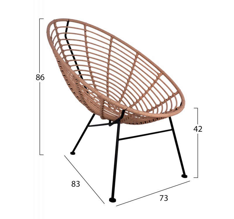ΣΕΤ ΕΞΩΤΕΡΙΚΟΥ ΧΩΡΟΥ 3ΤΜΧ ALLEGRA HM10335 ΜΠΕΖ WICKER-ΜΕΤΑΛΛΟ