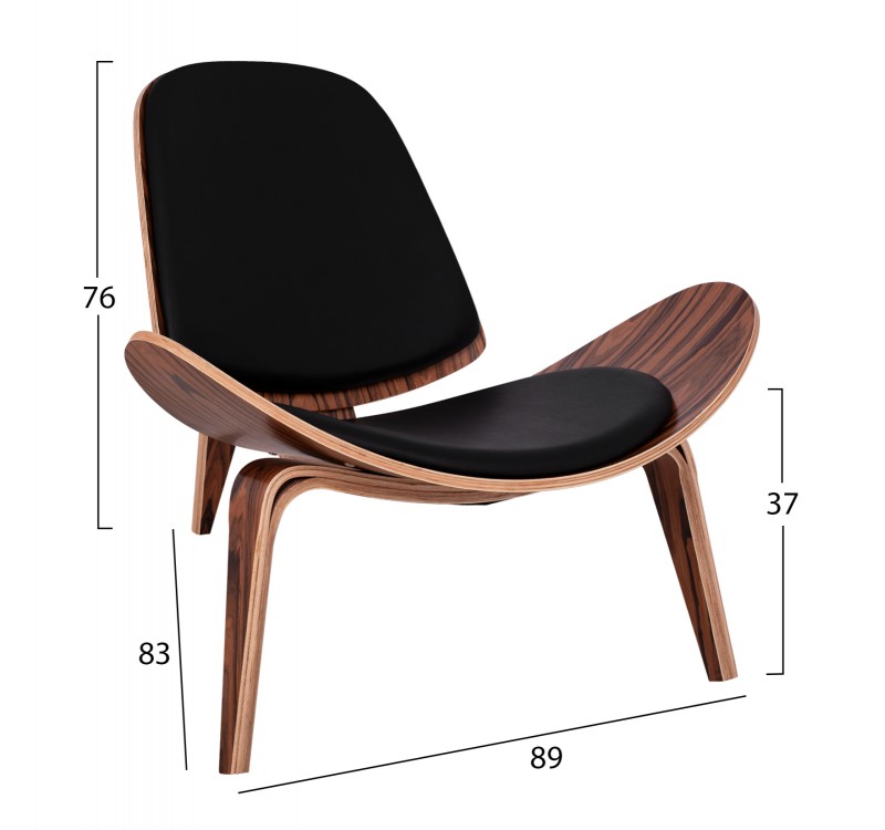 ΠΟΛΥΘΡΟΝΑ SUPERIOR PLUS HM1128.01 ΚΑΡΥΔΙ ΜΕ ΜΑΥΡΟ ΜΑΞΙΛΑΡΙ PU 89x83x76Yεκ.
