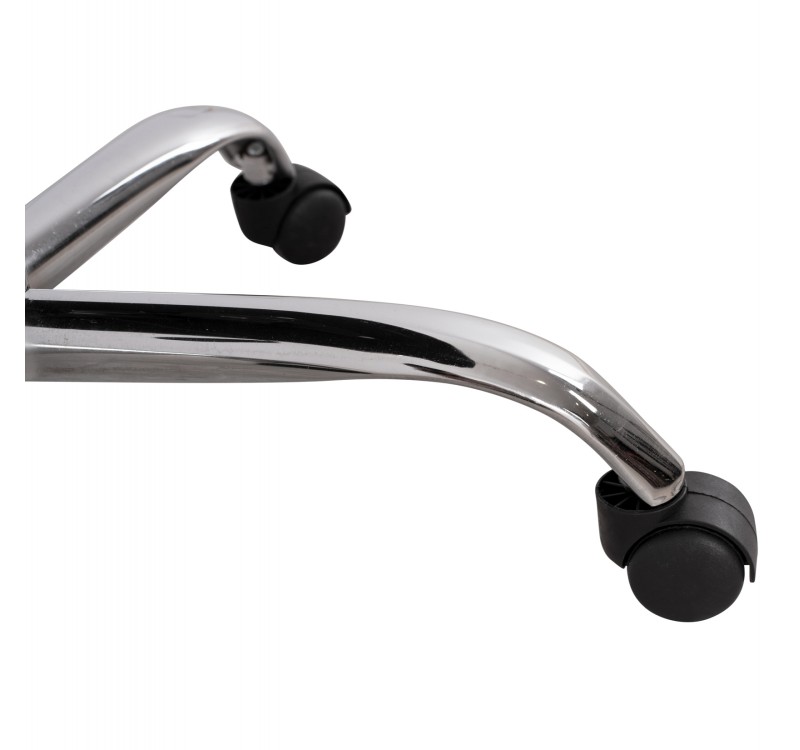 ΚΑΡΕΚΛΑ ΓΡΑΦΕΙΟΥ RYLIE HM1113 ΜΕ ΜΑΥΡΟ PU ΚΑΙ ΒΑΣΗ ΧΡΩΜΙΟΥ 62x62x104 cm.