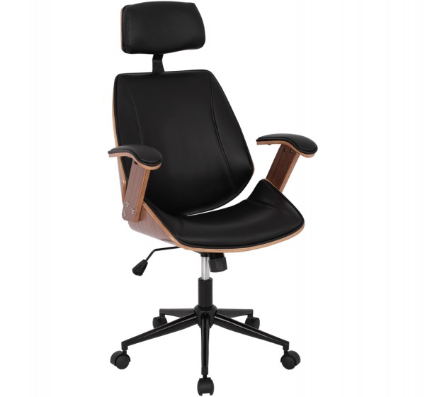 ΚΑΡΕΚΛΑ ΓΡΑΦΕΙΟΥ ΔΙΕΥΘΥΝΤΙΚΗ SUPERIOR PRO HM1109.01 ΚΑΡΥΔΙ-ΜΑΥΡO PU 63x67x123Yεκ.