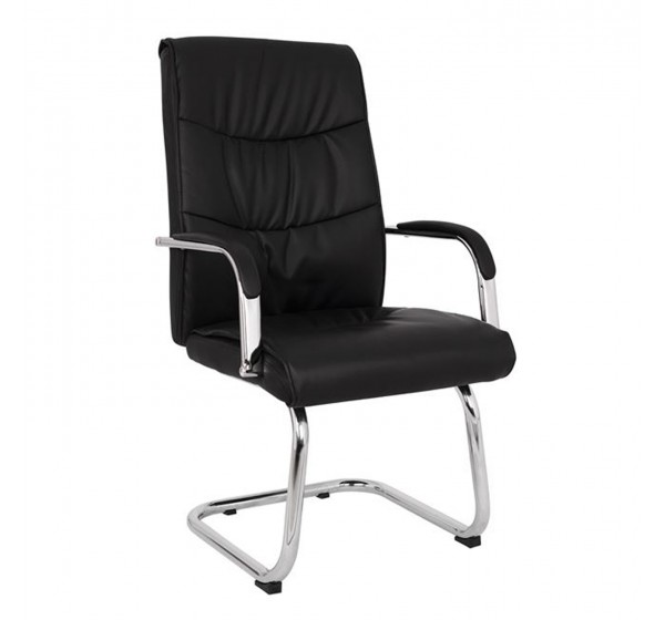 ΠΟΛΥΘΡΟΝΑ JACOB HM1045.11 ΜΑΥΡΟ PU ΜΕ ΒΑΣΗ ΧΡΩΜΙΟΥ 57x66,5x102 cm