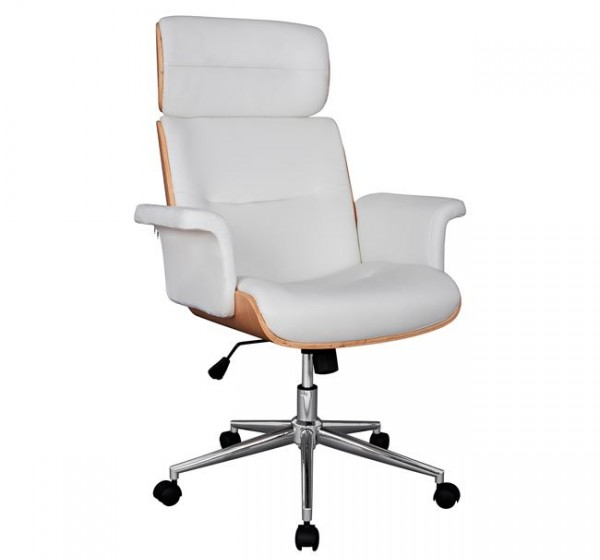 ΚΑΡΕΚΛΑ ΓΡΑΦΕΙΟΥ ΔΙΕΥΘΥΝΤΙΚΗ SUPERIOR PRO HM1108.02 SONAMA-ΛΕΥΚΟ PU 74x74x116Yεκ.