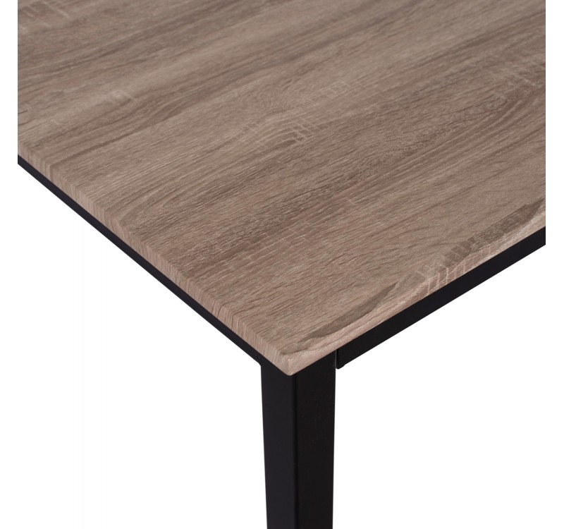 ΤΡΑΠΕΖΙ ΤΡΑΠΕΖΑΡΙΑΣ PANYA HM8332, 110X70Χ76 SONOMA, ΜΑΥΡΑ ΠΟΔΙΑ