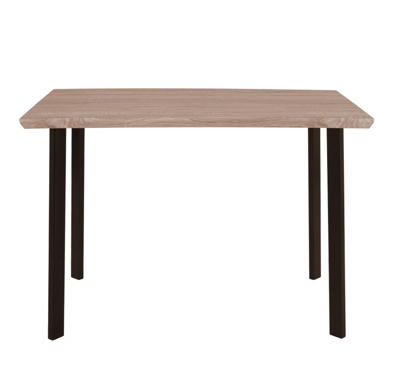 ΤΡΑΠΕΖΙ ΤΡΑΠΕΖΑΡΙΑΣ PALANI 110X70 SONAMA ΜΕ ΜΑΥΡΑ ΠΟΔΙΑ HM8333