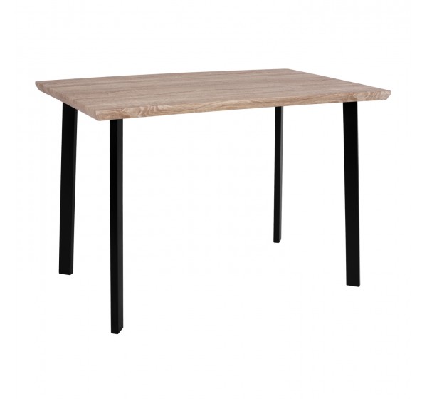 ΤΡΑΠΕΖΙ ΤΡΑΠΕΖΑΡΙΑΣ PALANI 110X70 SONAMA ΜΕ ΜΑΥΡΑ ΠΟΔΙΑ HM8333