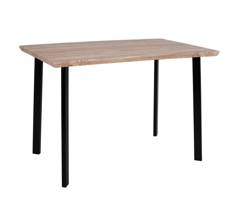 ΤΡΑΠΕΖΙ ΤΡΑΠΕΖΑΡΙΑΣ PALANI 110X70 SONAMA ΜΕ ΜΑΥΡΑ ΠΟΔΙΑ HM8333