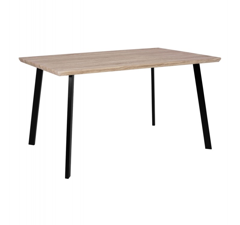 ΤΡΑΠΕΖΙ ΤΡΑΠΕΖΑΡΙΑΣ OFIRA 140X80 SONAMA ΜΕ ΜΑΥΡΑ ΠΟΔΙΑ HM8374