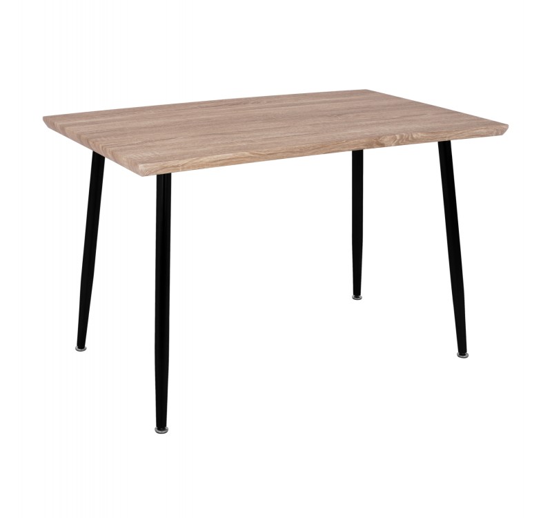 ΤΡΑΠΕΖΙ ΤΡΑΠΕΖΑΡΙΑΣ PALOMA HM8334.01, 120X70Χ76,5 SONΟMA, ΜΑΥΡΑ ΠΟΔΙΑ