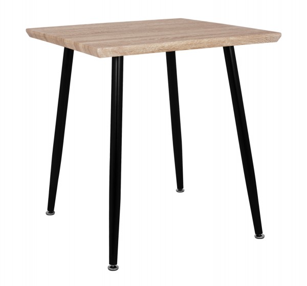 ΤΡΑΠΕΖΙ ΤΡΑΠΕΖΑΡΙΑΣ PALOMA HM8335.01, 70Χ70X76.5, SONOMA, ΜΑΥΡΑ ΠΟΔΙΑ