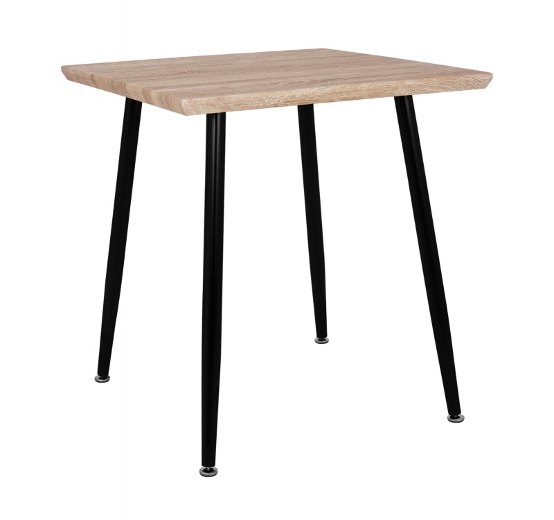 ΤΡΑΠΕΖΙ ΤΡΑΠΕΖΑΡΙΑΣ PALOMA HM8335.01, 70Χ70X76.5, SONOMA, ΜΑΥΡΑ ΠΟΔΙΑ