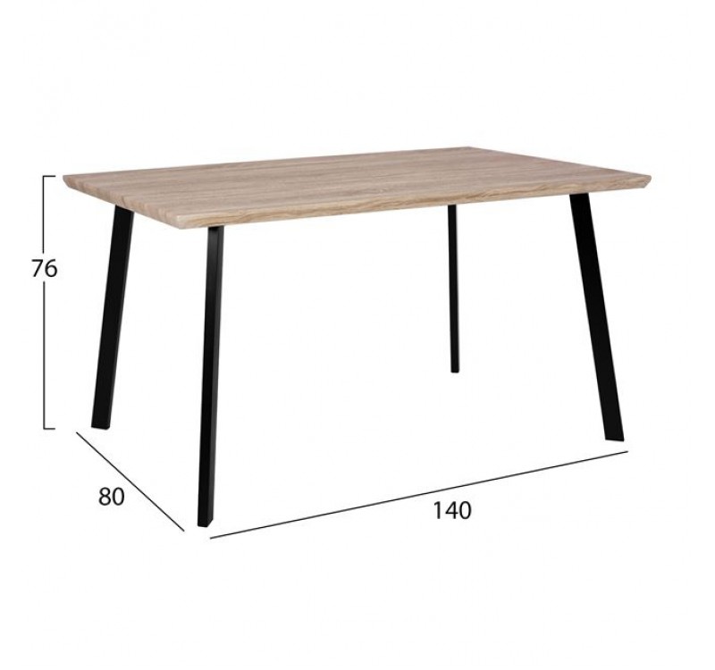 ΣΕΤ ΤΡΑΠΕΖΑΡΙΑΣ 5ΤΜΧ HM10347 ΤΡΑΠΕΖΙ 140x80x76 cm & 4 ΚΑΡΕΚΛΕΣ VEGAS