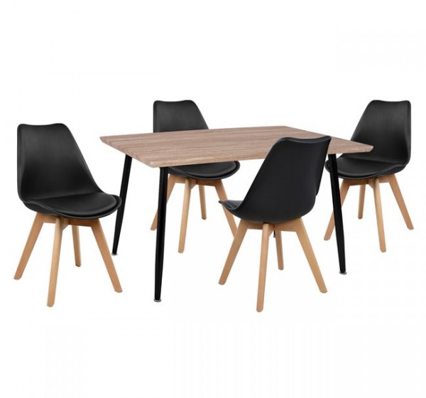 ΣΕΤ ΤΡΑΠΕΖΑΡΙΑΣ 5ΤΜΧ HM10350.01 ΤΡΑΠΕΖΙ 120x70x76,5 cm & ΚΑΡΕΚΛΕΣ VEGAS